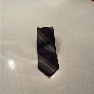 Express Black and Gray Striped Tie